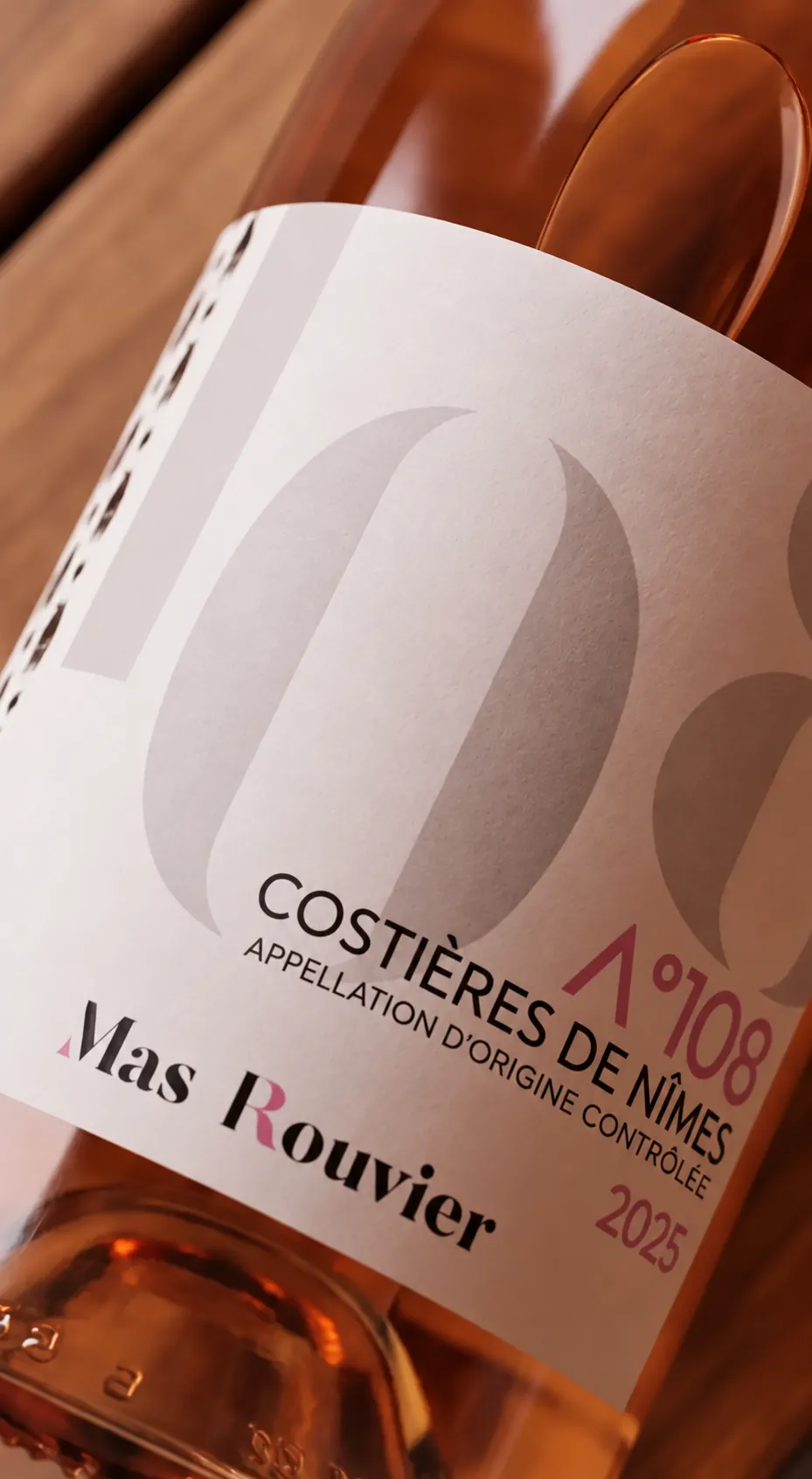 Étiquette A°108 Rosé 2025, Mas Rouvier